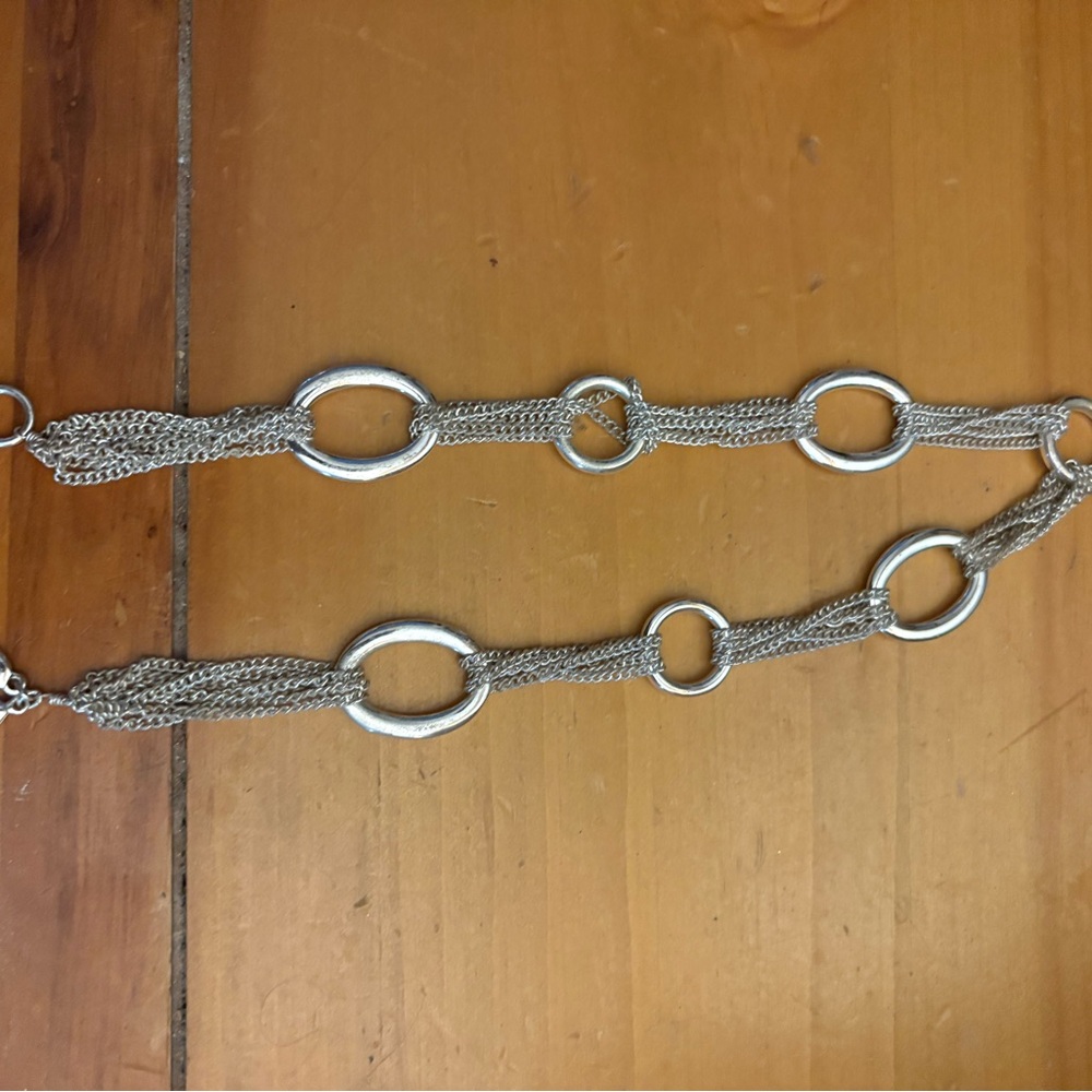 Silver Multi-Chain Link Necklace
